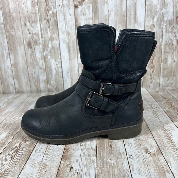 Ugg Simmens Waterproof zip up bootie womens 7 - Picture 2 of 8